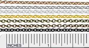 Chaîne enroulée en acier inoxydable plaqué or pour collier, vente en gros d'usine de bijoux, en rouleau, par Opp Bag CN;GUA - Product Image 4