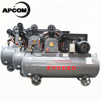 Compresseur d'air à piston haute pression APCOM 50 CFM 145 psi 1000L/min HW15012 40CFM 12bar avec réservoir de 500L 11kw 15hp