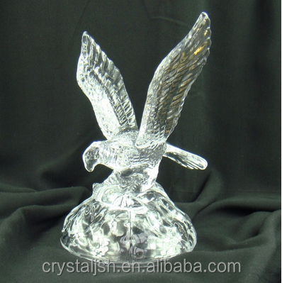 On Sale Glass Eagle Statue Clear Crystal Glass Material | Alibaba.com