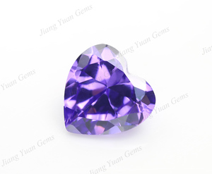 corazón del Brillant corte Culet volver pequeño para Jewellry corazón AAAAA 8 * 8 mm Amethyst piedras zirconia cúbico - Product Image 3