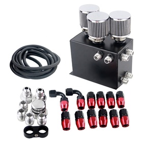KIT da corsa universale per tanica di raccolta dell'olio/serbatoio di sfiato per <span class=keywords><strong>Honda</strong></span> Acura <span class=keywords><strong>VTEC</strong></span> BLACK PQY-TK86BK - Product Image 4