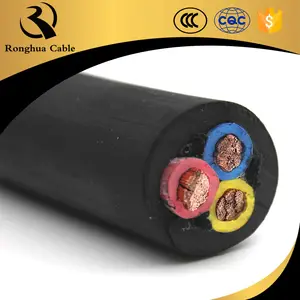 Aislamiento de PVC/caucho de 4AWG ~ 1AWG, 3/4 núcleos, 1,5 mm2 ~ 95 mm2, bomba de agua profunda sumergible plana, cable/cable