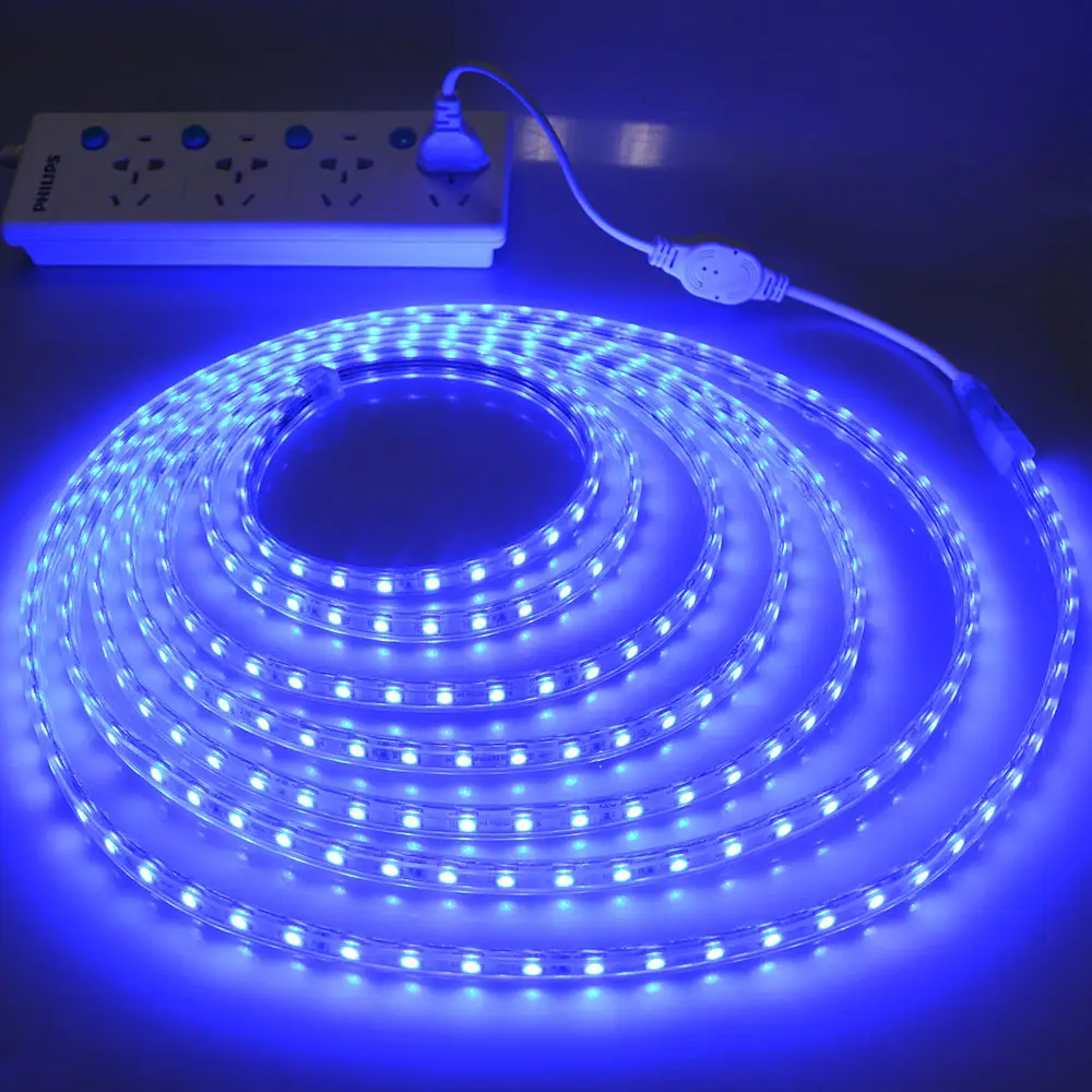 Stl 1Set Waterdichte IP67 Siliconen Buis 5050SMD AC220V Led Strip Licht