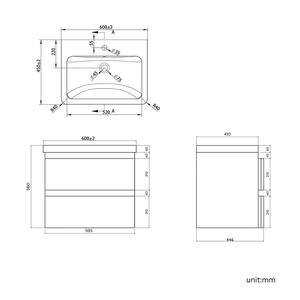2019 High Quality 600 mm <strong>White</strong> Vanity Sink Unit Ceramic Basin Storage Home Furniture <strong>Wall</strong> Hung <strong>Bathroom</strong> Vanity <strong>Cabinet</strong> - Product Image 6