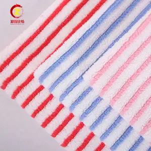 Китай текстильной фабрики полиэстер ткань 230 gsm антистатические красный и белый полосатая флисовая ткань
