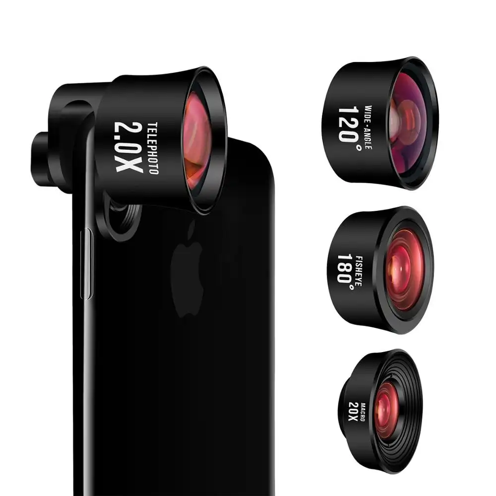 Amazon กล้องวงจรปิด Jopree 4 In 1,ชุดเลนส์กล้องมุมกว้างสำหรับโทรศัพท์มือถือแอนดรอยด์รุ่นใหม่ปี2018
