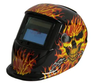 แฟชั่นการออกแบบแหล่งจ่ายไฟ Solar Auto Darkening เชื่อม Helmet