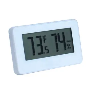 Ekstra ince tasarım buzdolabı manyetik duvar kanca kapalı Max Min büyük LCD elektronik dijital termometre higrometre