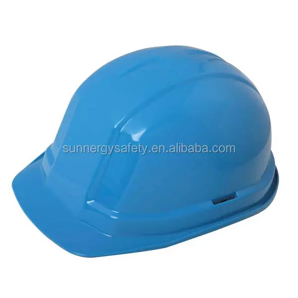 Hot Sale Keselamatan Kerja Perlengkapan Berbentuk V Pekerja Konstruksi Pemadam Kebakaran Penambang Topi Keras Sandblasting Helm Safety Navy Blue