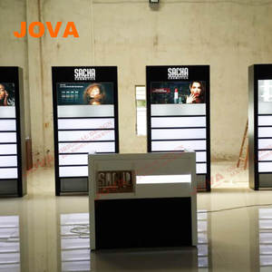 Floor <strong>Display</strong> Stand Glass Shelf and Rack Cosmetic <strong>Wall</strong> <strong>Mounted</strong> <strong>Display</strong> <strong>Cabinets</strong> - Product Image 2