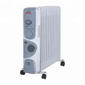 Oil filled radiator heater with turbo fan oil heater