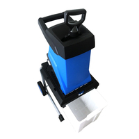 Broyeur de déchets de plantes en aiguilles de pin électrique portable miniature résidentiel et broyeur de bois avec sac de collecte de 50 l