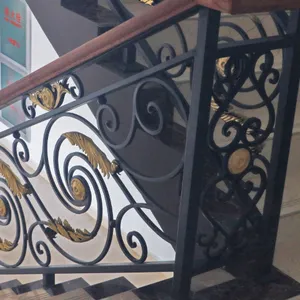 beautiful indoor prefab stairs railings decorative wrought iron stair handrail and wood baluster design