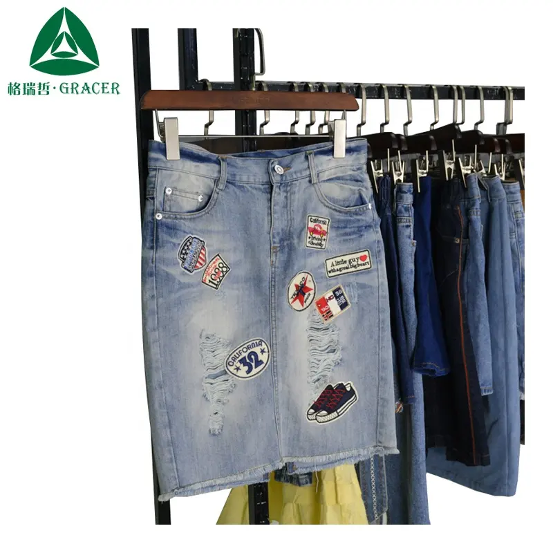 Bales Mixed Used Clothing Singapore Jeans Skirt Used Clothes for Sale