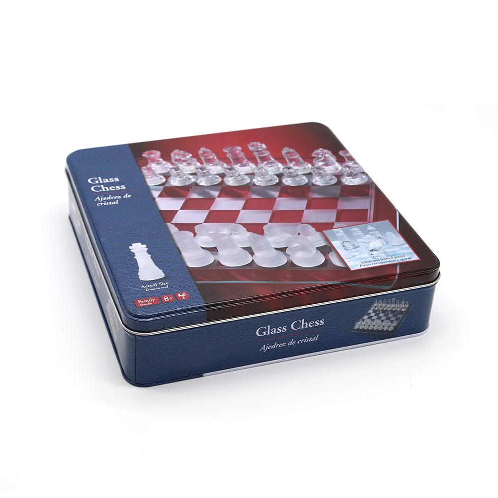 Family Fun Glass Chess Board Game Set