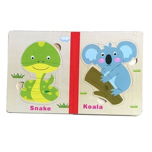 <span class=keywords><strong>Montessori</strong></span> 3d puzzle enfant cartoon book six pages of story Puzzle toy wooden intelligence on custom - Product Image 5