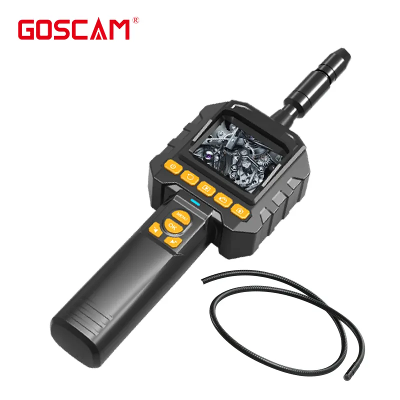 Easy suveying of small and hard-to-reach places inspection camera with flexible extended tube