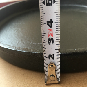 Piastra di bistecca rotonda <span class=keywords><strong>in</strong></span> <span class=keywords><strong>ghisa</strong></span> piatto di metallo ecologico con motivo inciso per feste a casa ristorante pranzo e cibo che serve - Product Image 3