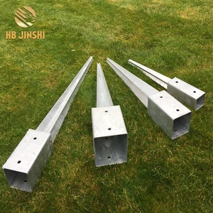 Galvanized Outdoor Steel Fence Post <strong>Spike</strong> Pointed Pole Anchor Ground Screw - Product Image 6