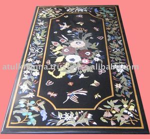 หินอ่อนฝังหิน Pietra Dura บนโต๊ะ - Product Image 1