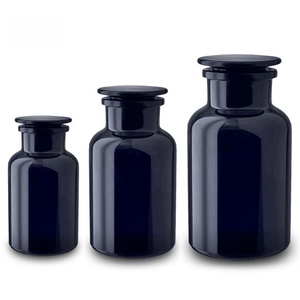 Wholesale 250ml/500ml Dark Violet Glass Apothecary Jar