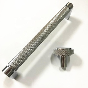 Modern Gold <strong>Silver</strong> Furniture Aluminum <strong>Drawer</strong> Handles Kitchen Cabinet Knurled <strong>Knob</strong> for Wardrobe Dresser Bathroom Living Room Use - Product Image 5