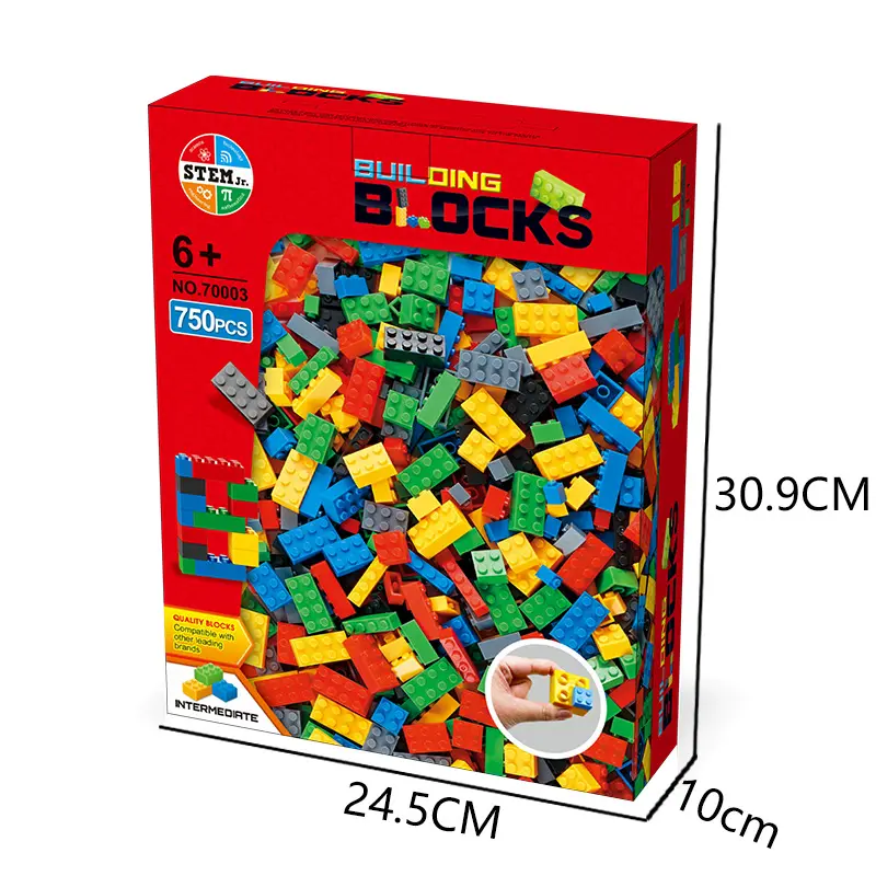 Competitive Price 1000pcs Plastic Building Blocks and Bricks Compatible DIY Bulk Block Educational Toys