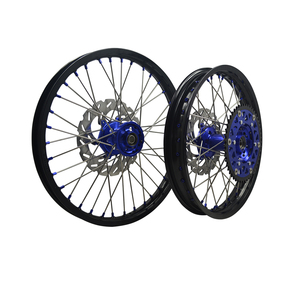 Jantes noires de moto avec moyeux bleus, pour YZ <span class=keywords><strong>250</strong></span> <span class=keywords><strong>YZF</strong></span> <span class=keywords><strong>250</strong></span> WRF 450 - Product Image 1