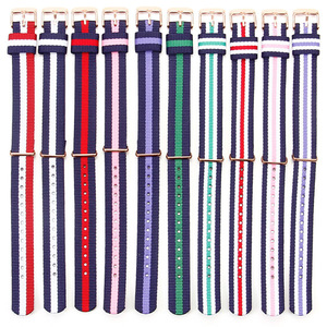 Özel Logo basit Minimalist erkek kol saati sevgililer kuvars naylon kayış ve deri kayış paslanmaz çelik tel örgü bant izle - Product Image 4