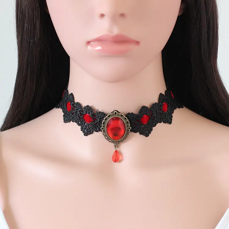 Korean Online Store Long Leather Importers Neck Choker Necklace