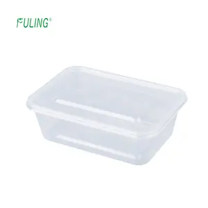 750Ml Hình Chữ Nhật Takeaway Hộp Nhựa Deli 25 Oz Pp Microwavable Đưa Ra Container Với Nắp Đậy