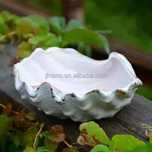 Maceta de cerámica única para decoración del hogar, decoración de jardín utilizada con flores/planta verde esmaltada de escritorio, venta al por mayor