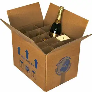 Cardboard 24 pack beer box with dividers