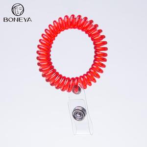 2025 vòng chìa khóa Chuỗi cổ tay cuộn dây móc chìa khóa co giãn cổ tay cuộn dây vòng đeo tay nhựa Vòng đeo tay Mùa Xuân cuộn dây cổ tay - Product Image 5