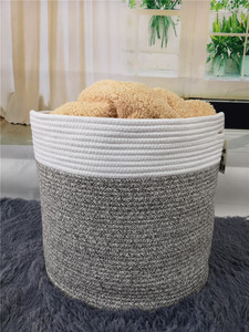Prodotti KUYUE cestino in corda di cotone per <span class=keywords><strong>bambini</strong></span> libri giocattolo e cesto portabiancheria - Product Image 5