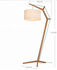 Nortic designer moderno rovere naturale treppiede in legno lampada da terra a led di arte curvo progetto hotel lampada da terra soggiorno