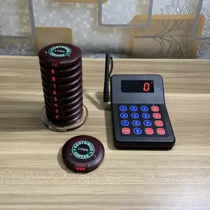 Wireless paging system for fasfood restaurant cafe queue pager device