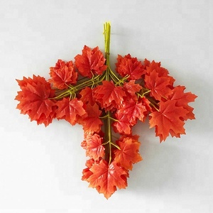 IFG Vendita Calda Artificiale Rosso Foglie di Colore Oro Maple Leaf - Product Image 5