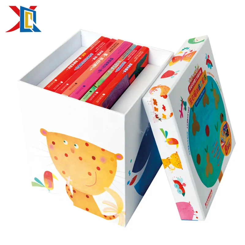 Crianças jogo de tabuleiro conjunto de livro impressão com caixa