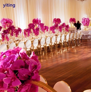 Hiện đại Có Độ Bóng Cao Tỏa Sáng Gương Thủy Tinh hoặc Bằng Đá Cẩm Thạch Trên Bàn Ăn và Ghế cho Đám Cưới indonesia Phong Cách - Product Image 4