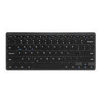 Keyboard Mini BT Nirkabel Ergonomis Tipis untuk iPad dan Ponsel