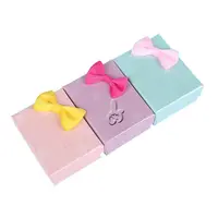 रंग घन गत्ता गहने चूड़ी उपहार के छल्ले कान की बाली बक्से Cutely छोटा सा उपहार बॉक्स के साथ साटन रिबन