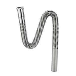 Flessibile di Alta qualità in ottone pollici tubo di scarico <span class=keywords><strong>per</strong></span> la vasca da bagno ondulato in acciaio inox lavello lavello può essere piegato S tubo piegato - Product Image 6