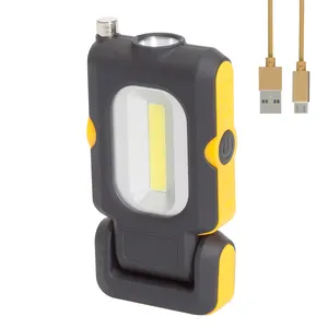 Usb Oplaadbare 3W Cob Draagbare Opvouwbare Led Verlichting Met Magnetische Pick Up Tool