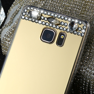 Long lanh Kim Cương Gương Trường Hợp Đối Với Samsung A5 2017 Trường Hợp Bling TPU Bumper Bìa Đối Với Samsung Galaxy J5 2016 - Product Image 2
