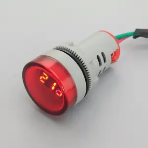 Светодиодный вольтметр TOMZN, 22 мм, 60-500 В переменного тока, индикатор напряжения, красный пилотный индикатор