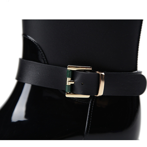 Hanz Classico Nero di Alta Qualità di Vendita Caldo di Modo IN PVC Impermeabile Delle Donne Della Caviglia <span class=keywords><strong>Stivali</strong></span> Da Pioggia Per Il Commercio All'ingrosso Delle Signore Scarpe di <span class=keywords><strong>Acqua</strong></span> - Product Image 4