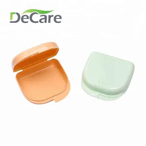 Caja de retenedor para dentadura, suministros de Material desechable para dentadura