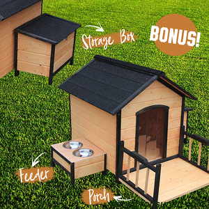 Nhà Sản Xuất Sang Trọng Lớn Ngoài Trời Sân Sau Bằng Gỗ Không Thấm Nước <span class=keywords><strong>Dog</strong></span> House Pet Cage <span class=keywords><strong>Kennel</strong></span> - Product Image 2