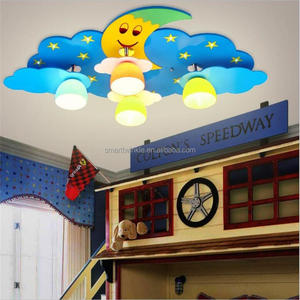 Plafonnier LED coloré pour enfants, <span class=keywords><strong>chambre</strong></span> d'enfant, lune, étoiles, plafonnier LED, <span class=keywords><strong>chambre</strong></span> à coucher, éclairage de maternelle, lumières à télécommande - Product Image 4
